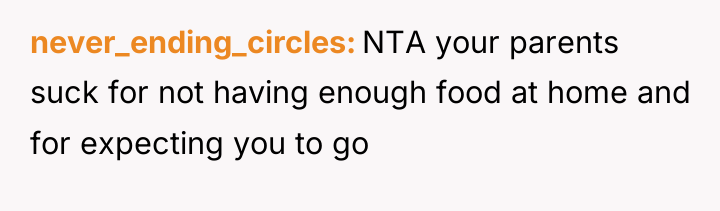 never_ending_circles NTA your parents suck for not having enough food...