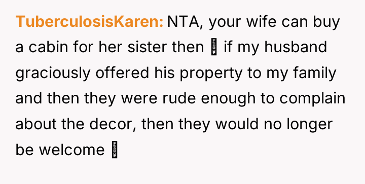 TuberculosisKaren NTA, your wife can buy a cabin for her...