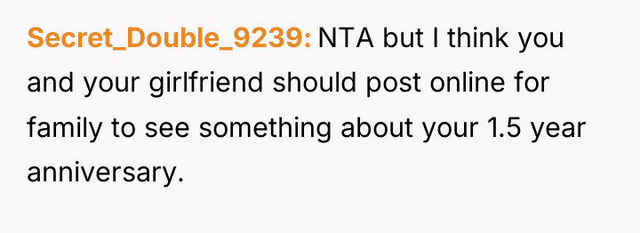 Secret_Double_9239 NTA but I think you and your girlfriend should...