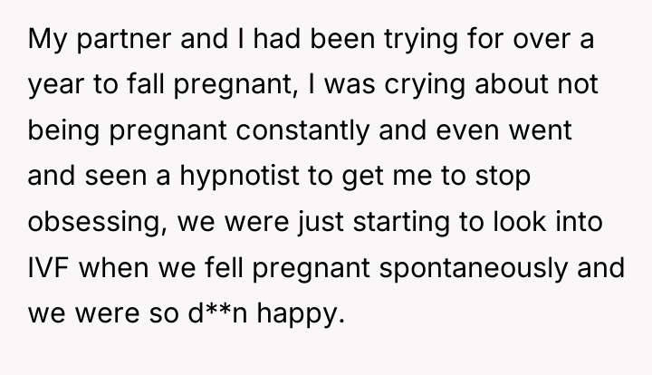 My partner and I had been trying for over a...