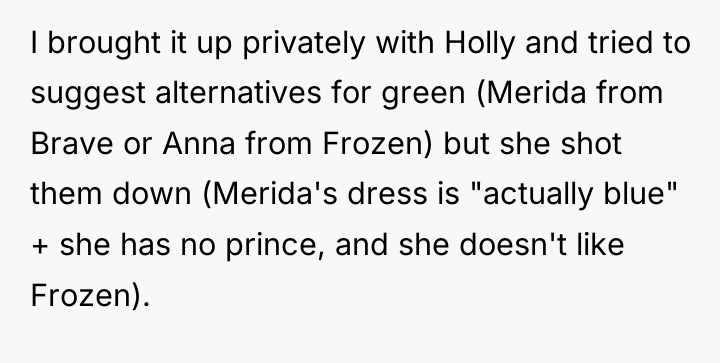 I brought it up privately with Holly and tried to...