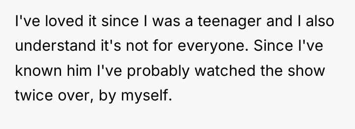 I've loved it since I was a teenager and I...