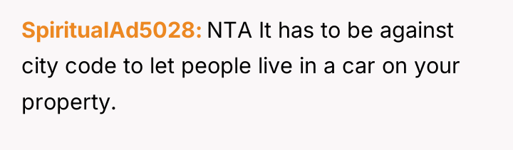 SpiritualAd5028 NTA It has to be against city code to...