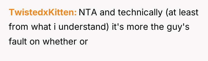 TwistedxKitten NTA and technically (at least from what i understand)...