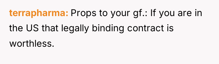 terrapharma Props to your gf.: If you are in the...