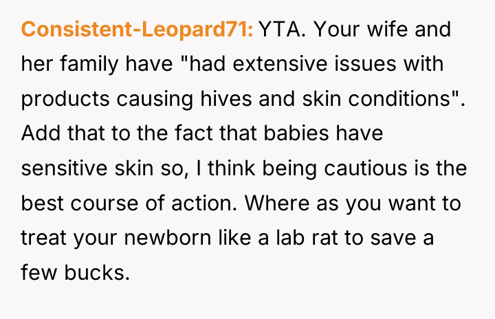 Consistent-Leopard71 YTA. Your wife and her family have "had extensive...