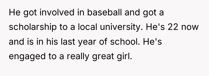 He got involved in baseball and got a scholarship to...