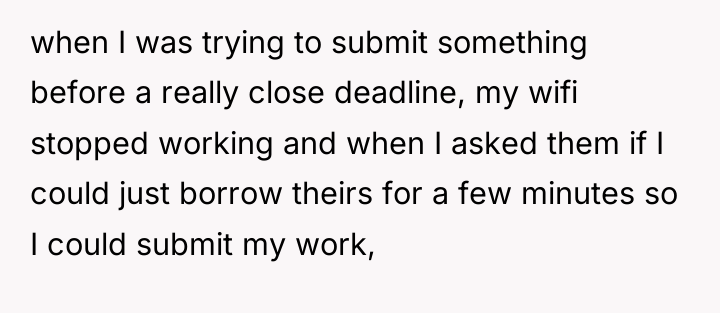 when I was trying to submit something before a really...