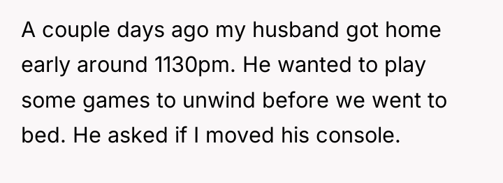 A couple days ago my husband got home early around...