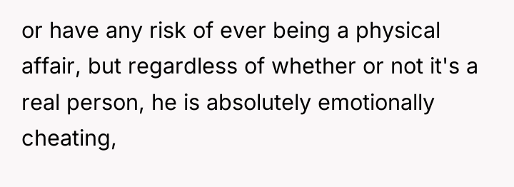 or have any risk of ever being a physical affair,...