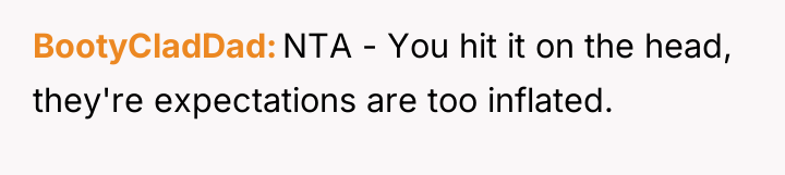 BootyCladDad NTA - You hit it on the head, they're...