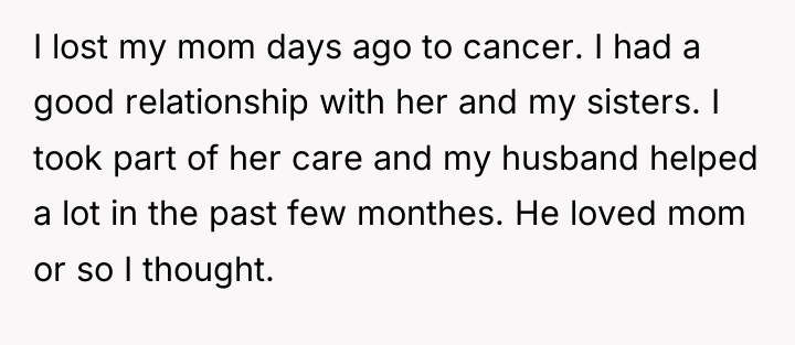 I lost my mom days ago to cancer. I had...