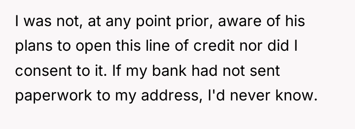 I was not, at any point prior, aware of his...