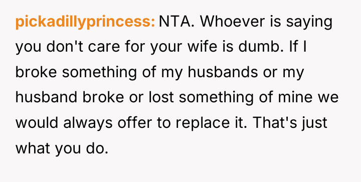 pickadillyprincess NTA. Whoever is saying you don't care for your...