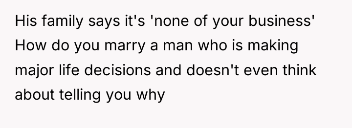His family says it's 'none of your business' How do...