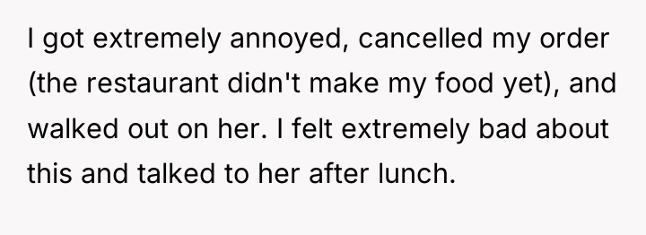 I got extremely annoyed, cancelled my order (the restaurant didn't...