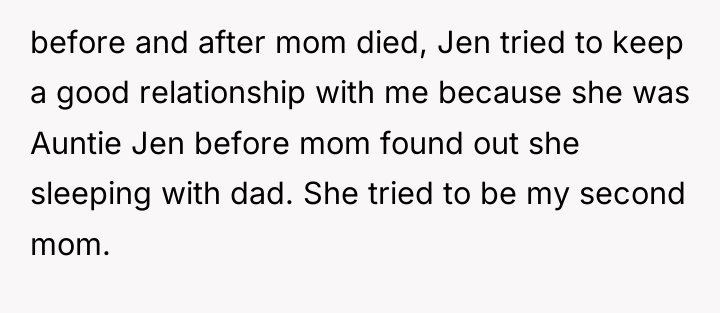 before and after mom died, Jen tried to keep a...