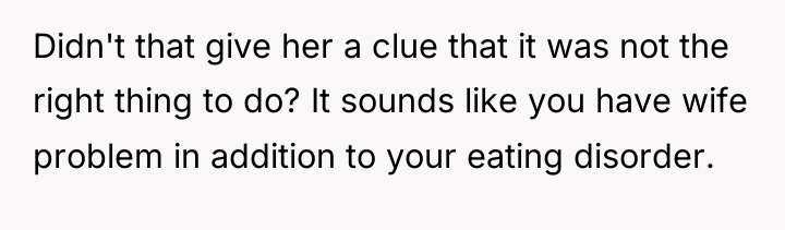 Didn't that give her a clue that it was not...