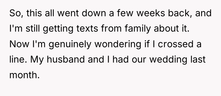 So, this all went down a few weeks back, and...