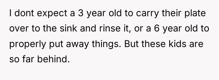 I dont expect a 3 year old to carry their...