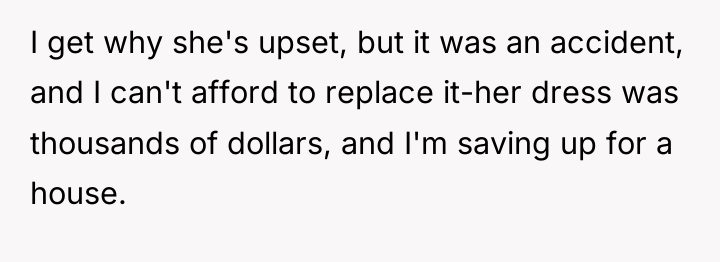 I get why she's upset, but it was an accident,...