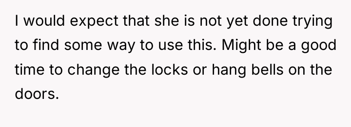 I would expect that she is not yet done trying...