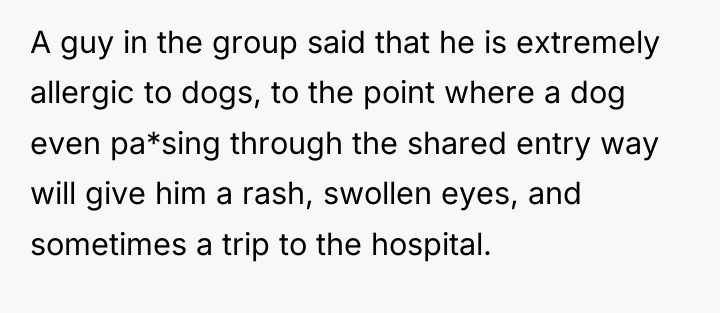 A guy in the group said that he is extremely...