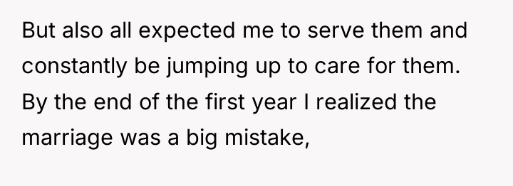 But also all expected me to serve them and constantly...