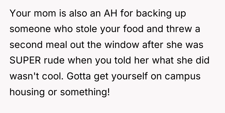 Your mom is also an AH for backing up someone...