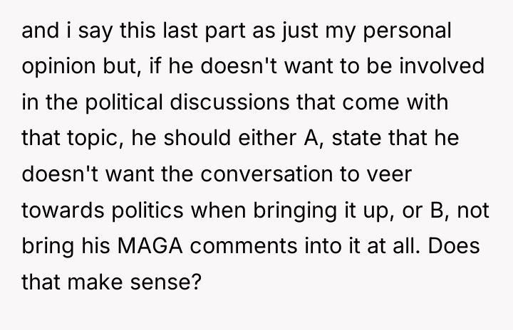 and i say this last part as just my personal...