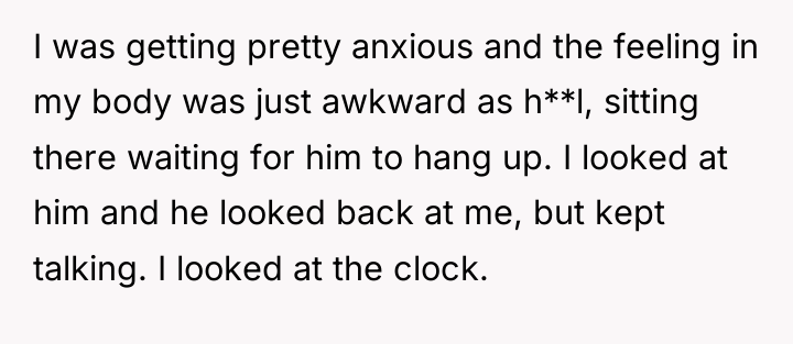I was getting pretty anxious and the feeling in my...