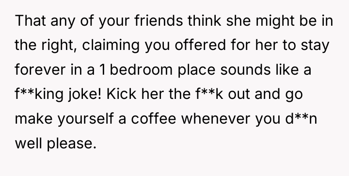 That any of your friends think she might be in...