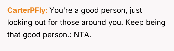 CarterPFly You're a good person, just looking out for those...