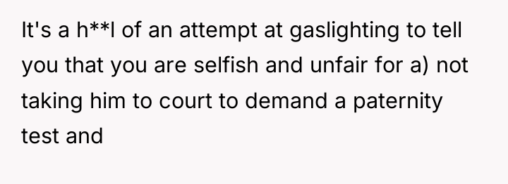 It's a h**l of an attempt at gaslighting to tell...