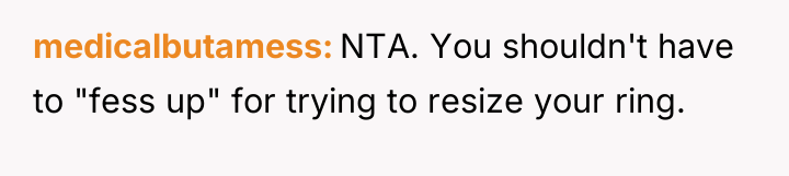 medicalbutamess NTA. You shouldn't have to "fess up" for trying...
