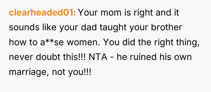clearheaded01 Your mom is right and it sounds like your...