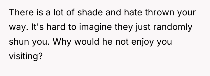 There is a lot of shade and hate thrown your...