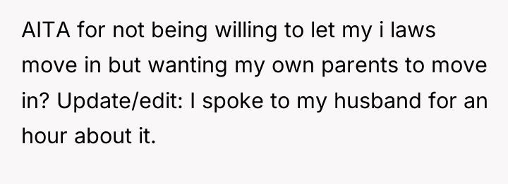 AITA for not being willing to let my i laws...