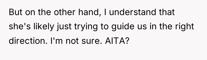 But on the other hand, I understand that she's likely...