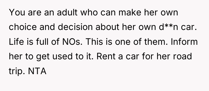 You are an adult who can make her own choice...