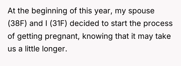 At the beginning of this year, my spouse (38F) and...