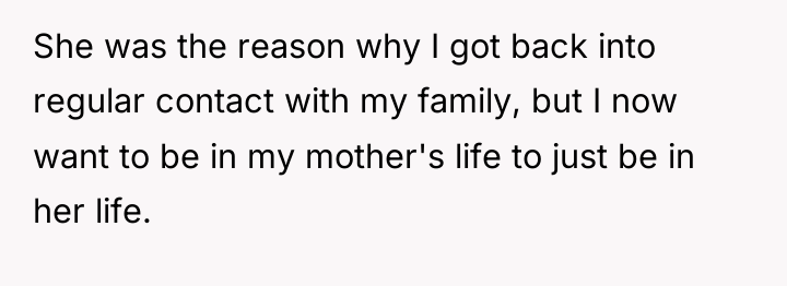 She was the reason why I got back into regular...