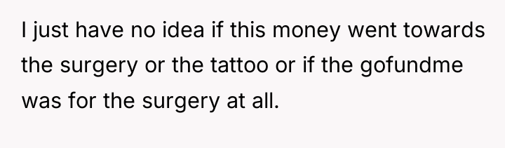I just have no idea if this money went towards...