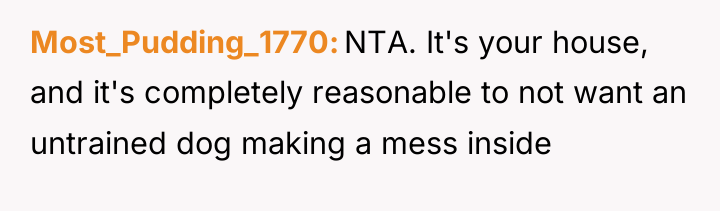 Most_Pudding_1770 NTA. It's your house, and it's completely reasonable to...
