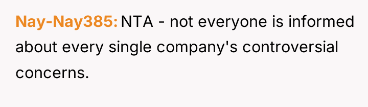 Nay-Nay385 NTA - not everyone is informed about every single...