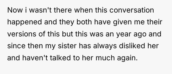 Now i wasn't there when this conversation happened and they...