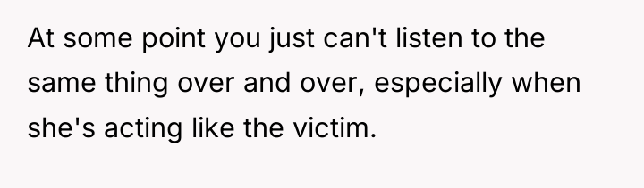 At some point you just can't listen to the same...