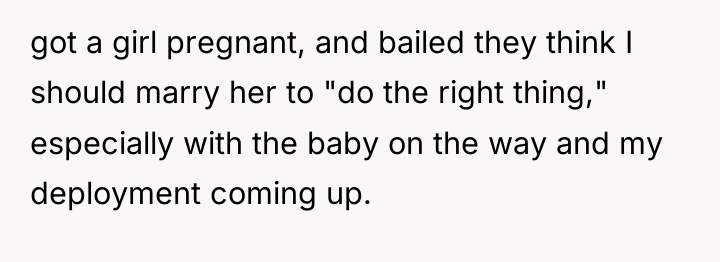 got a girl pregnant, and bailed they think I should...