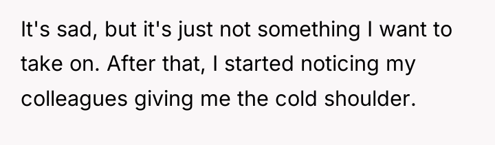 It's sad, but it's just not something I want to...