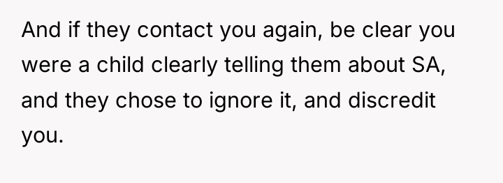 And if they contact you again, be clear you were...